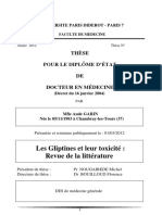 Les Gliptines Et Leur Toxicité 3658 - GARIN-THESE PDF