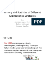 History and Statistics of Different Maintenance Strategies