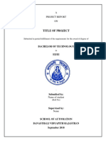 Specimen Copy of Seminar Report