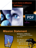Preparation of Vision & Mission Statement