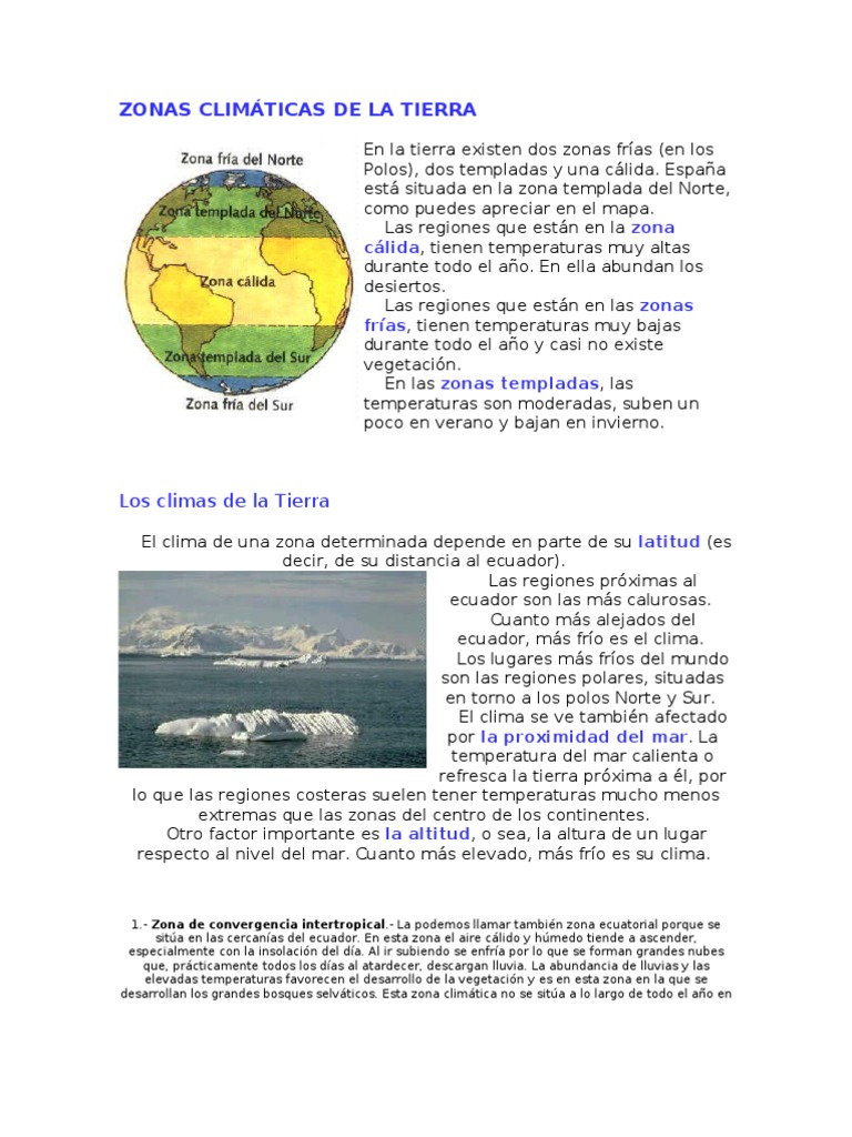 Zonas Climáticas de La Tierra | PDF | Clima | Herida