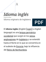 Idioma Inglés - Wikipedia, La Enciclopedia Libre