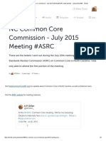 NC Common Core Commission - July 2015 Meeting #ASRC (With Tweets) LadyLiberty1885 Storify