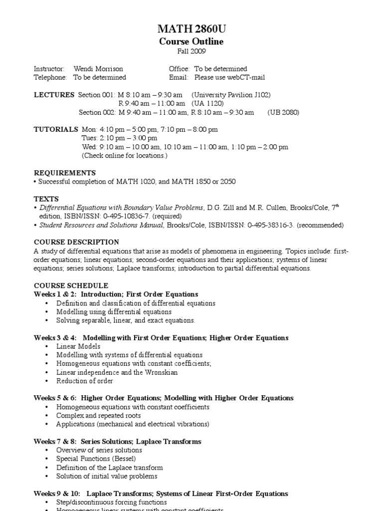 Solution to differential equation