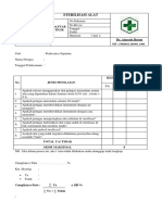 DAFTAR TILIK Sterilisasi Alat