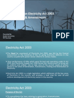 Indian Electricity Act 2003 & Amendments: Presented By: Sanket Samantray NIT Rourkela