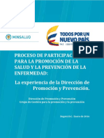 Participacion Promocion Salud Prevencion Enfermedad PDF