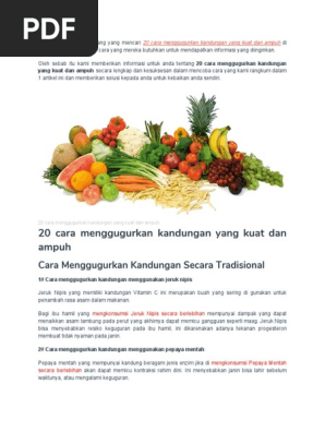 20 Cara Menggugurkan Kandungan Yang Kuat Dan Ampuh Pdf