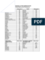 Standard 2-Letter State Abbreviations