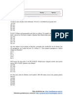 Atividade, Simulado, Avaliação Matemática 5 Ano