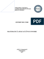 ILR0086 Matematica Aplicata in Economie - SC