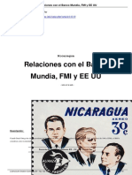 Nicaragua: Relaciones Con El Banco Mundia FMI y EE UU 