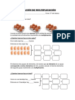 Situación de Multiplicación 3° Año Basico