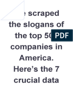We Scraped The Slogans of The Top 500 Companies in America. Here's The 7 Crucial Data