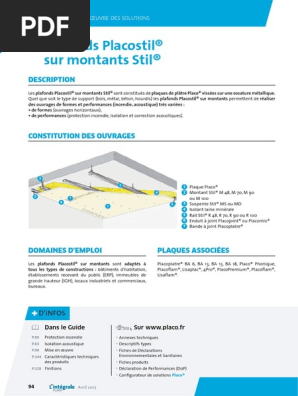 Plafonds Placostil Montants Stil Edificio Ingenieria