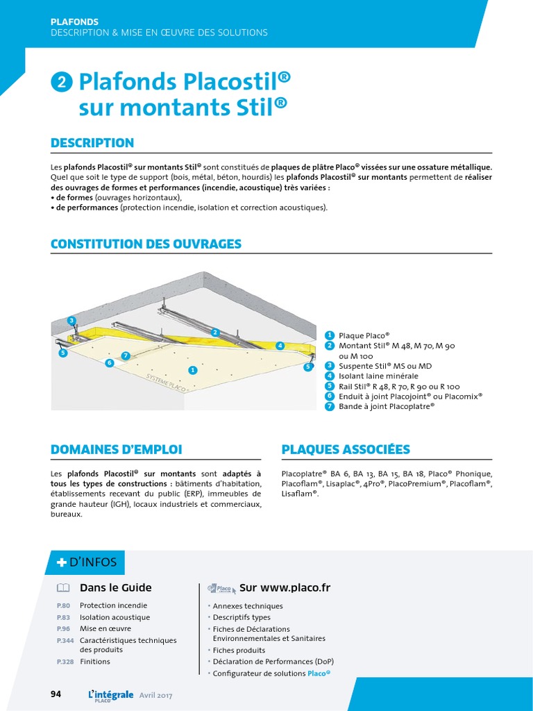 Plafonds Placostil Montants Stil Edificio Ingenieria