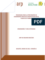 Ergonomia y Vida Cotidiana ARL SegBol