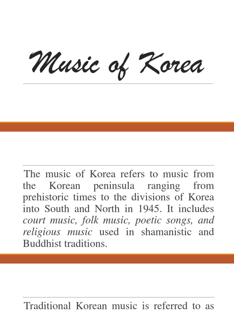 Overview of Traditional Korean Music | PDF | Sound | Entertainment