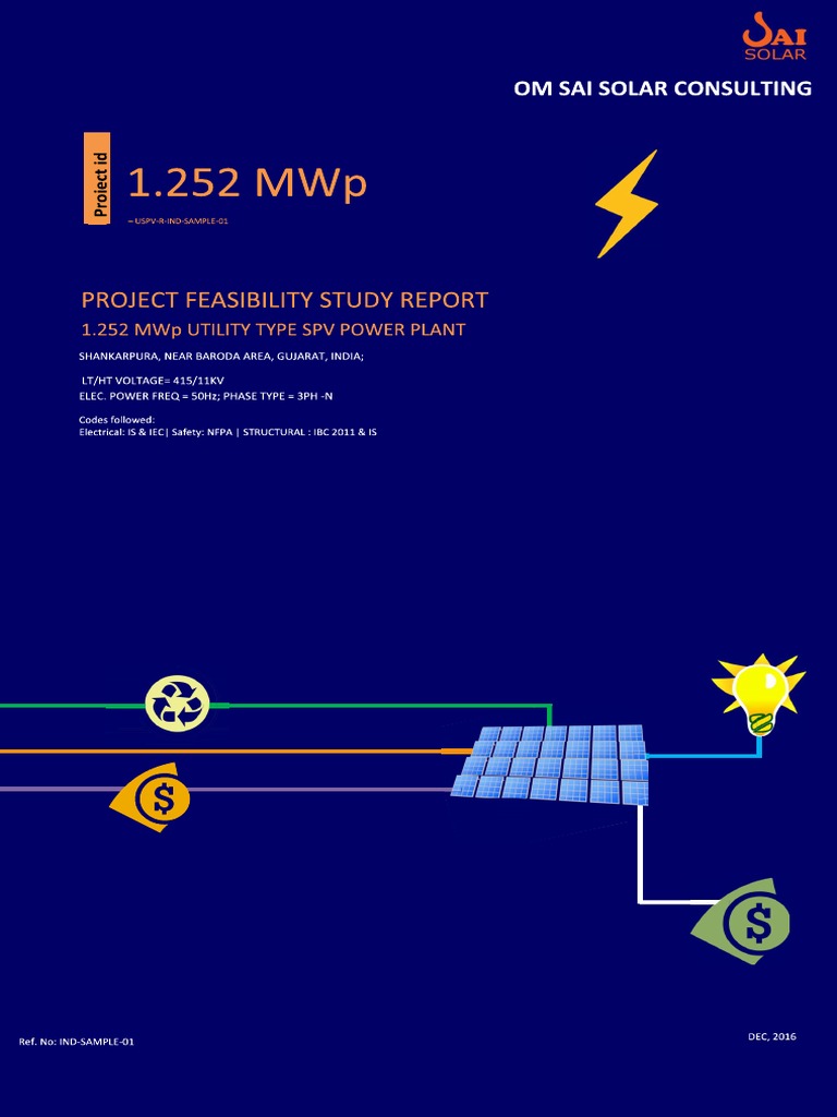 A Report On Design Estimation of 1MW Solar PV Plant | PDF ...