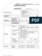 Customer Problem Analysis Check: - Cruise Control System (W/ Etcs-I)