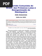 JOÃO AMAZONAS - O Partido Comunista Do Brasil