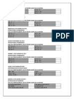 Actividades de Escritura, Calculo y Comprension