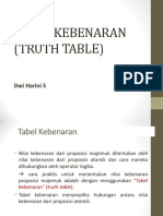 Tabel Kebenaran