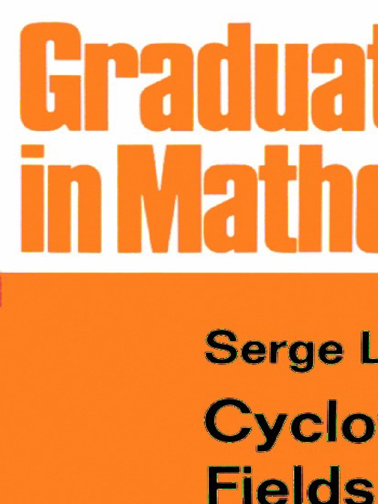 Cycloides field serge lang pdf field mathematics group