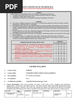 CEM130 Construction Safety Management - SYLLABUS Revised