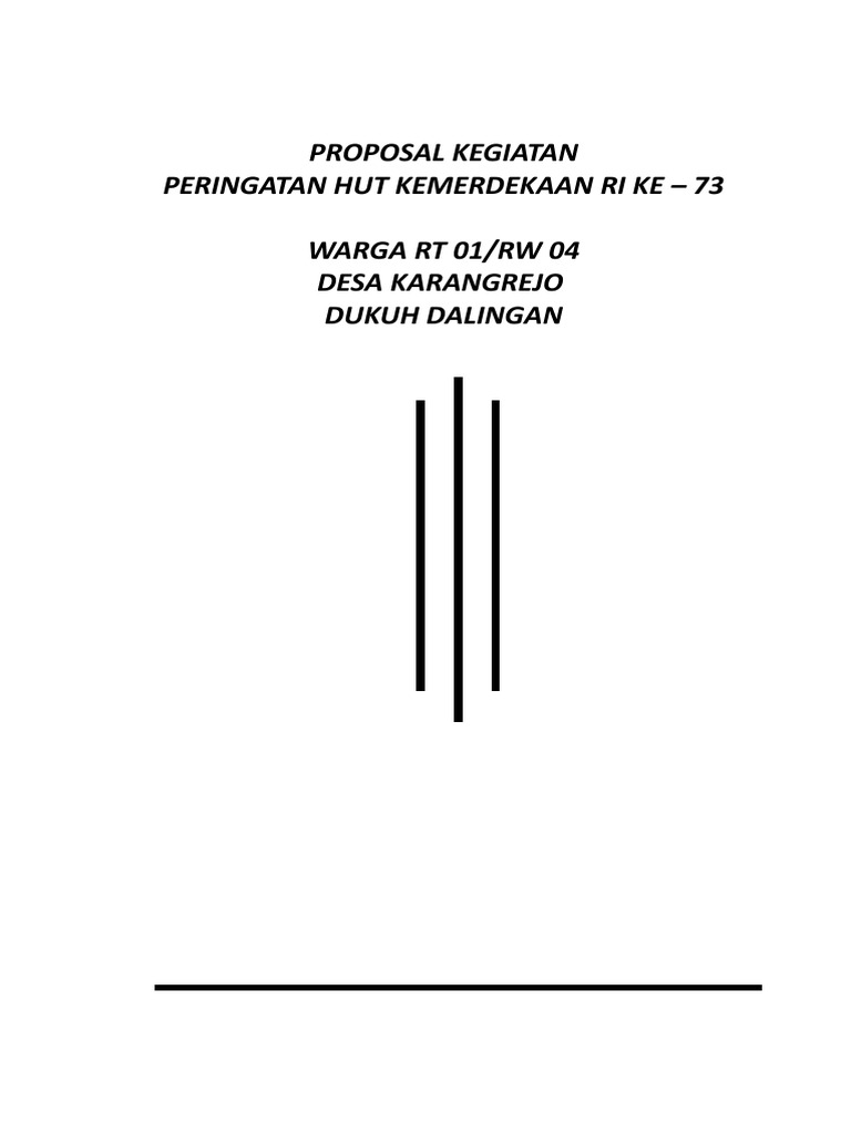 Contoh Proposal Kegiatan Hut Ri