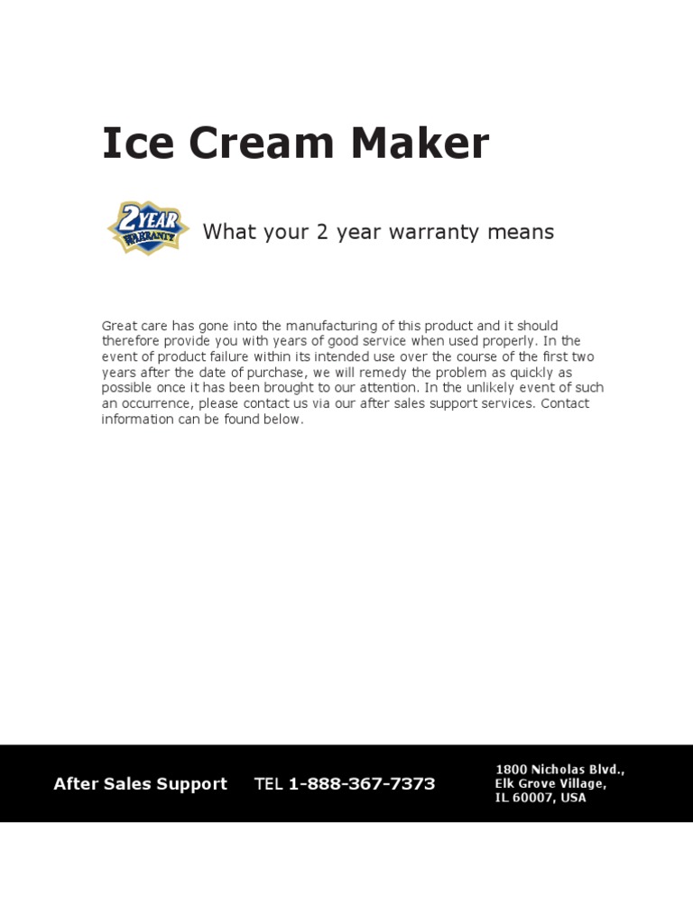 Aldi Ice Cream Maker Manual PDF Ice Cream Foods