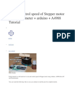 How to control Stepper motor speed with Arduino, potentiometer & A4988 driver