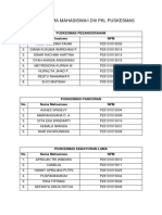 Mahasiswa PKL Puskesmas