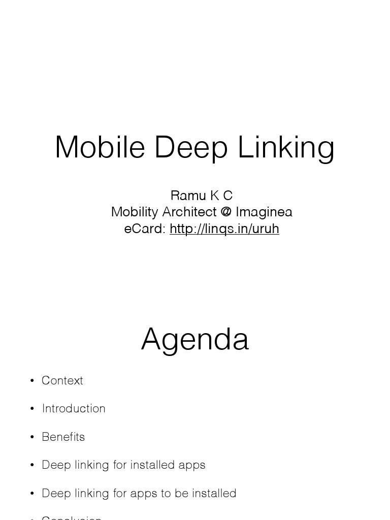 Deep Linking for App Developers | PDF | Mobile App | Android (Operating ...