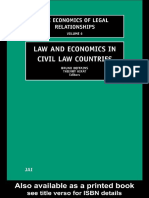 Deffarins, B. Kirat, T. (Eds.) - Law and Economics in Civil Law Countries - Volume 6 - The Economics of Legal Relationships PDF