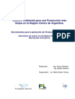 Gestión Ambiental para Una Producción Más Limpia en La Región Centro de Argentina