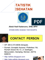 Statistik Kesehatan - Slide Prolog - Stikes WH 2010