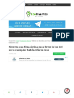 Fibra Óptica para Transportar Luz Solar