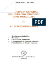 Francisco Bazan Exposicion General Del Derecho Procesal Civil Paraguayo Tomo III