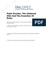 Peter Drucker, The Cluttered Attic and The Invention of Rules