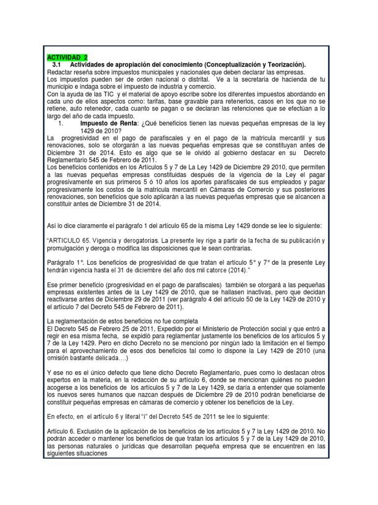 Actividad 2 | PDF | Impuestos | Impuesto sobre la renta