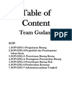 Table of Content (Gudang)