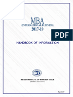 Handbook of Information: Indian Institute of Foreign Trade