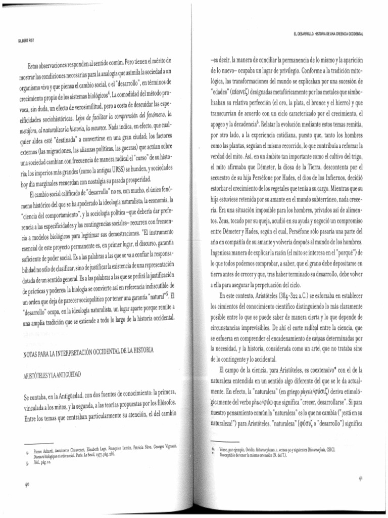 Rist, Gilbert - El Desarrollo Historia de Una Creencia Occidental PDF | PDF