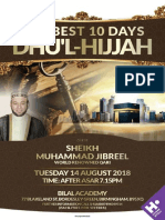 Sheikh Muhammad Jibreel at Bilal Academy Tuesday 14th August 2018