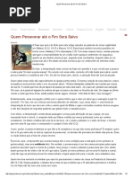 Quem Perseverar Até o Fim Será Salvo