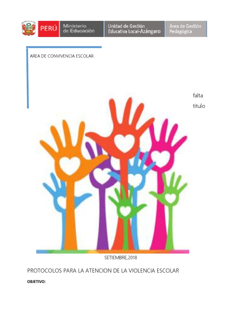 Protocolos de Atención a la Violencia Escolar | PDF | Violencia | Abuso ...