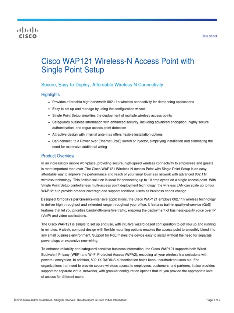 WAP121 Config SinglePoint | PDF | Wireless Lan | Wireless Access Point