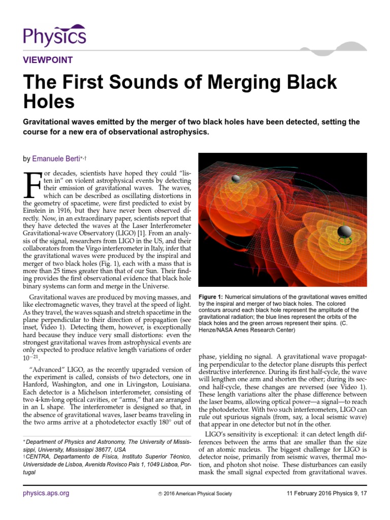 First Detection of Gravitational Waves | PDF | Gravitational Wave | Ligo