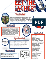 Meet The Teacher Newsletter